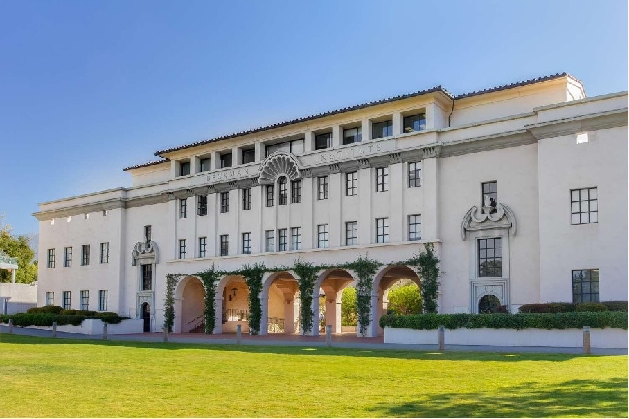 Modern architecture of the Beckman Institute at Caltech