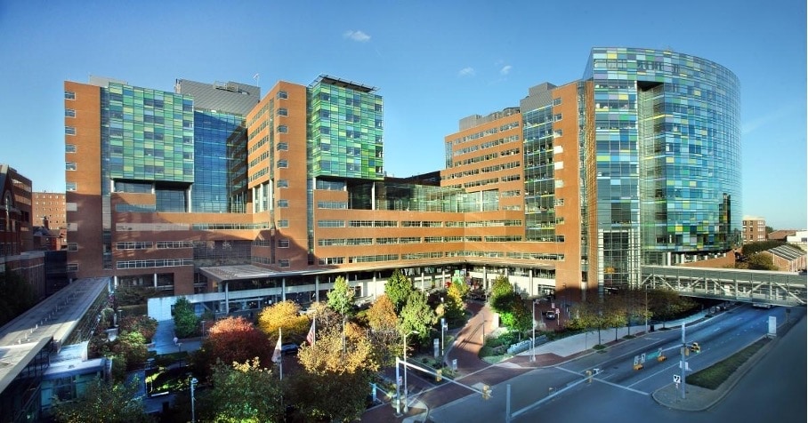 Classic architecture of Johns Hopkins University buildings