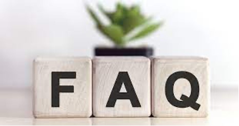 FAQ blocks on a table representing frequently asked questions about Executive MBA programs