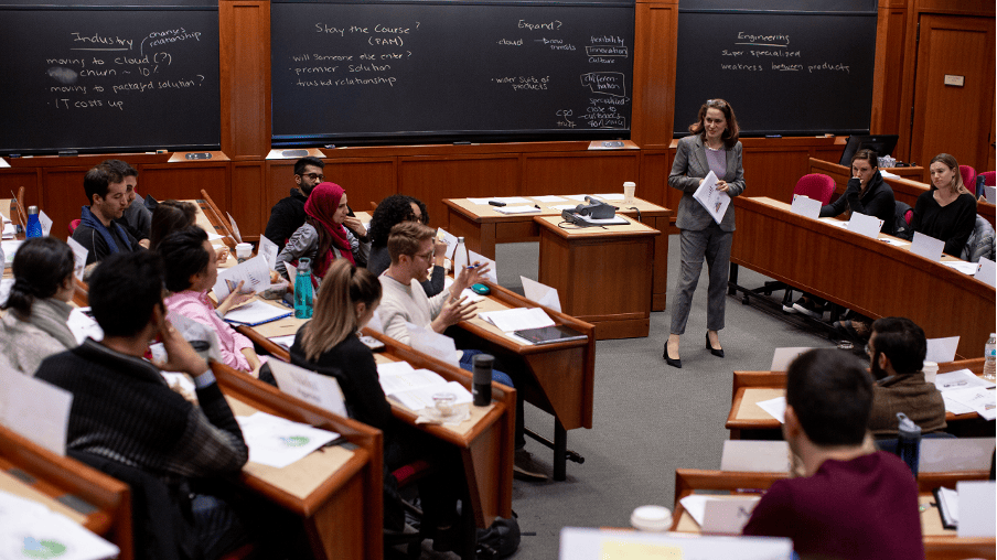Interactive classroom session at Stanford Graduate School of Business
