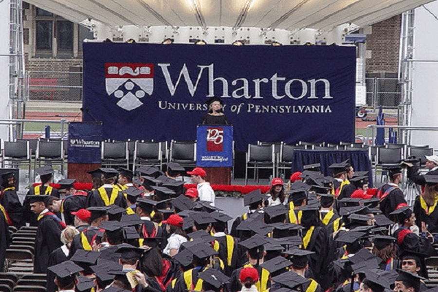 Wharton MBA students at their graduation ceremony